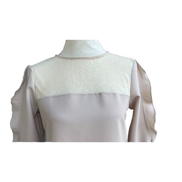 The Vanity Room Womens Split Sleeve Lace Contrast Dress Size M - Picture 14 of 15